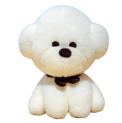 plush dog with accessories