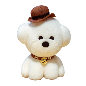 plush dog with accessories