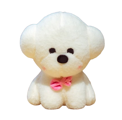 plush dog with accessories