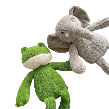 plush long-legged frog/panda/goose/elephant