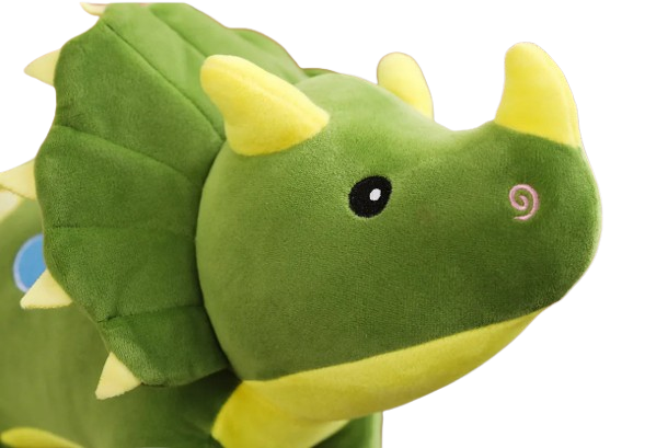 colorful plush triceratops