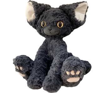 soft plush black cat