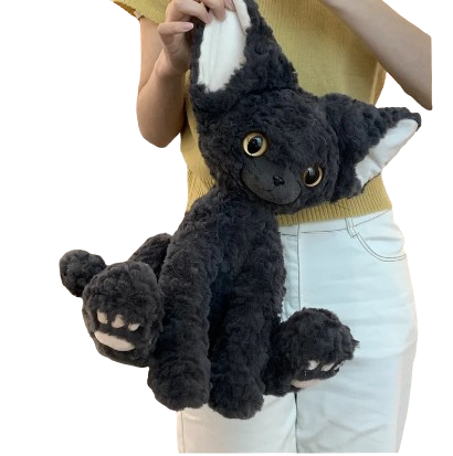 soft plush black cat