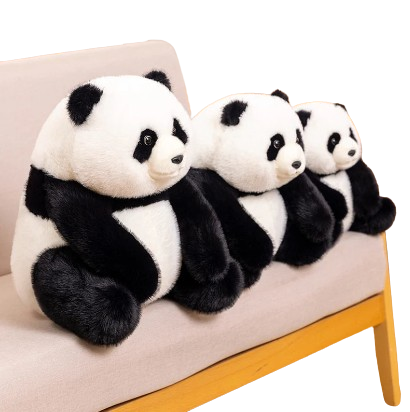 lifelike plush baby panda