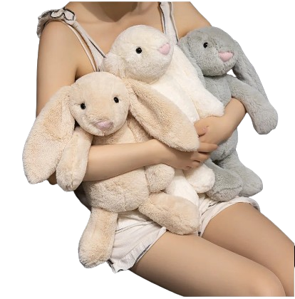 Plush soft rabbit with long ears