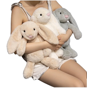 Plush soft rabbit with long ears