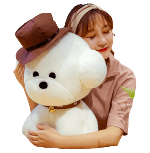 plush dog with accessories